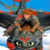 Toothless Dragon And Hiccup ppaint by numbers