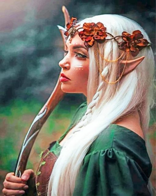 Elf Woman - Paint By Number - Num Paint Kit