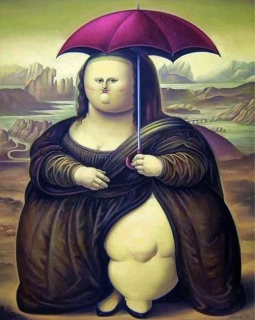 fat-mona-lisa-holding-an-umbrella-paint-by-numbers