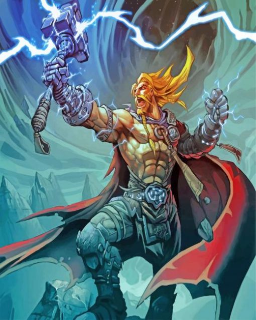 god-of-thunder-paint-by-number