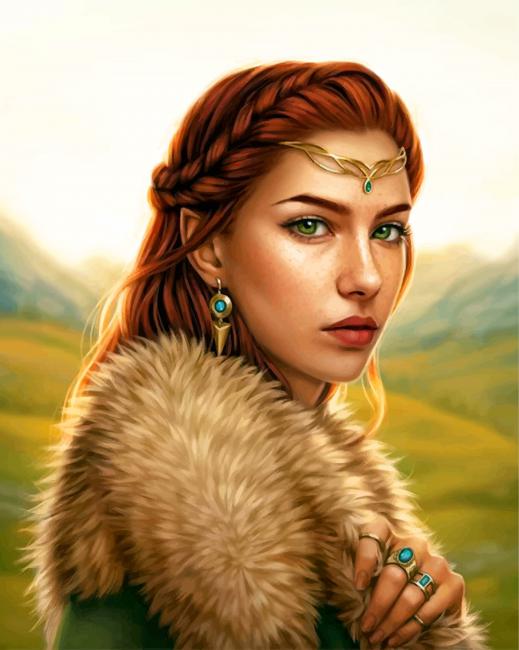 gorgeous-elf-woman-paint-by-numbers