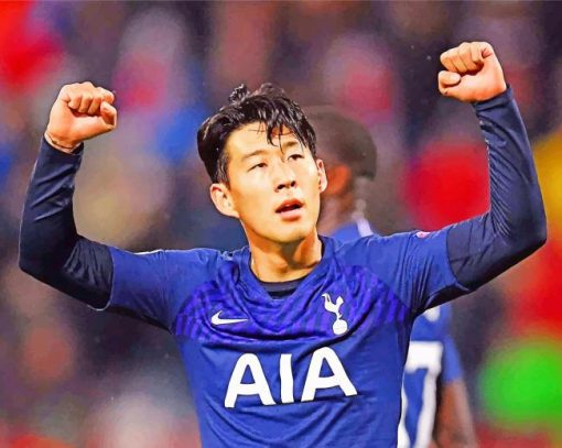 Heung Min Tottenham paint by numbers