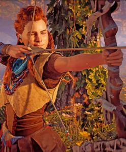horizon-zero-dawn-aloy-with-bow-paint-by-number