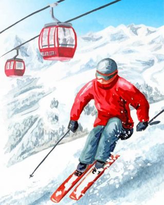 man-skiing-paint-by-number