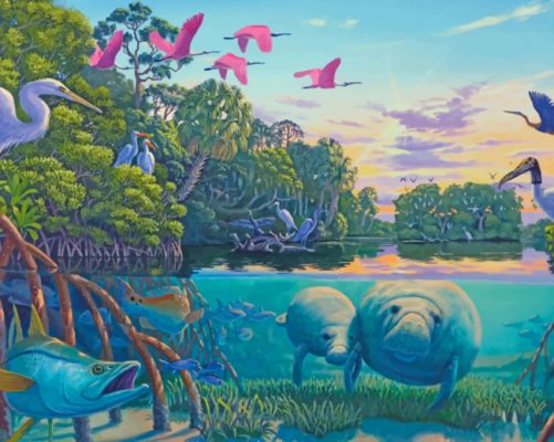 manatee-river-paint-by-number
