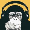 Monkey Headphones Illustration