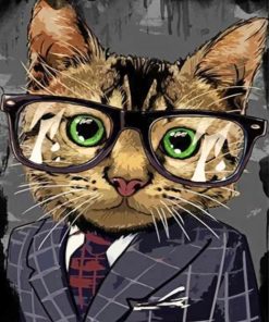 nerdy-cat-with-glasses-paint-by-number