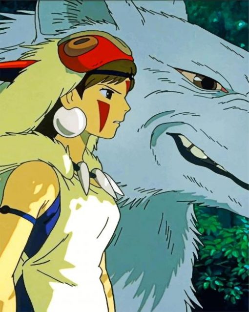 princess-mononoke-and-the-wolf-goddess-paint-by-number