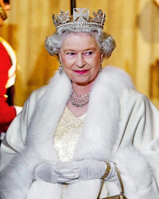 queen-elizabeth-wearing-white-paint-by-numbers
