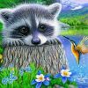 racoon-and-hummingbird-paint-by-number