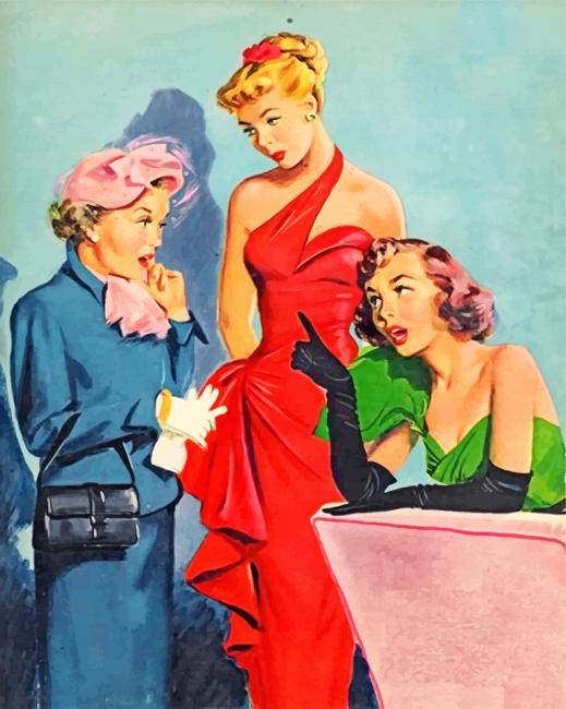 Vintage Women ppaint by numbers