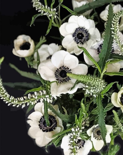 white-anemone-paint-by-numbers