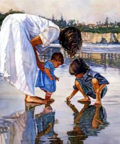 woman-and-children-steve-hanks-paint-by-number