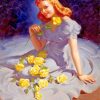 woman-and-yellow-roses-paint-by-number