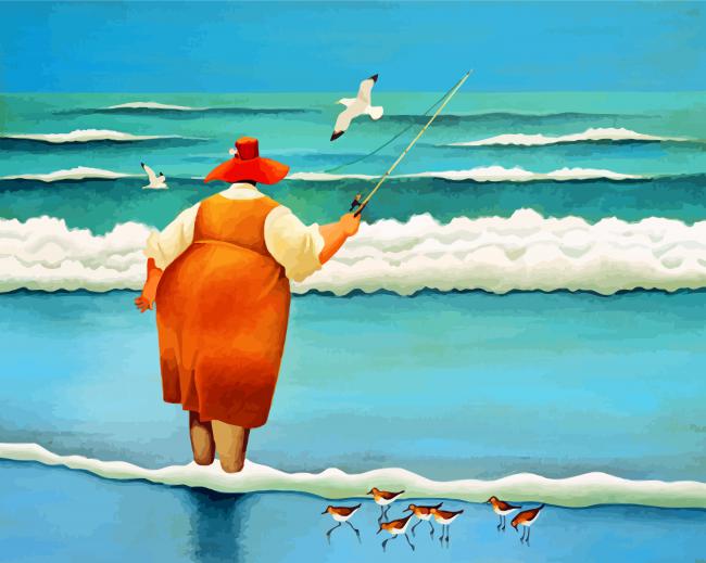 Fat-Woman-Fishing-paint-by-numbers