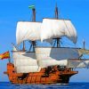 Galleon-ship-paint-by-numbers