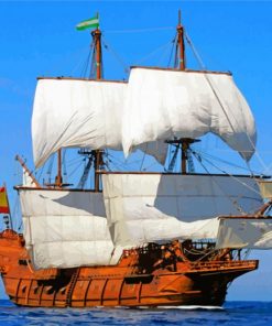 Galleon-ship-paint-by-numbers