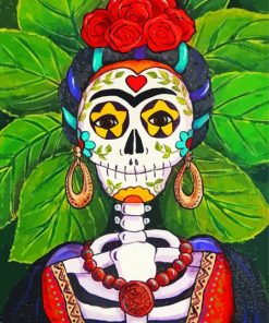 aesthetic-frida-kahlo-skull-paint-by-number