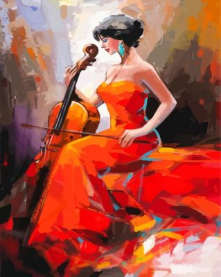 Aesthetic Musician Woman Paint By Number Num Paint Kit