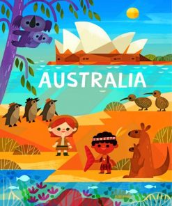 Australia Illustration paint by numbers