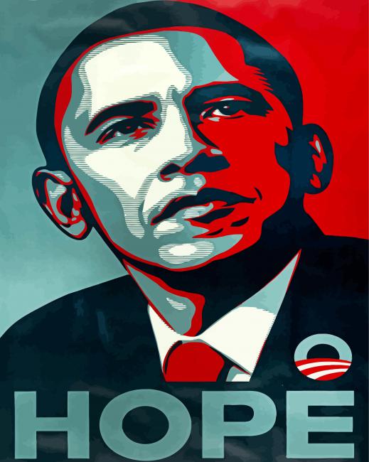Barack Obama Illustration - Paint By Number - Num Paint Kit