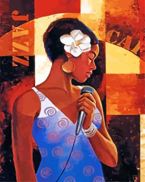 black-singer-woman-paint-by-numbers