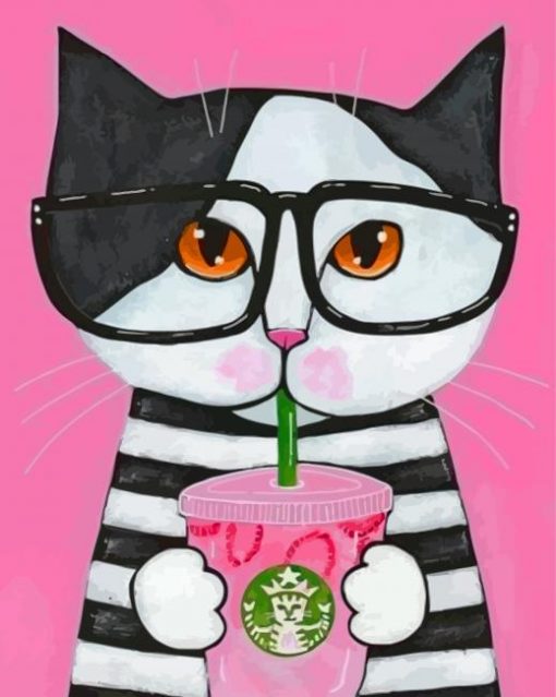 cat-drinking-coffee-paint-by-numbers