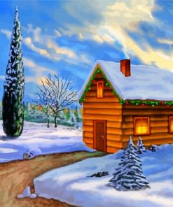 christmas-cabin-paint-by-number