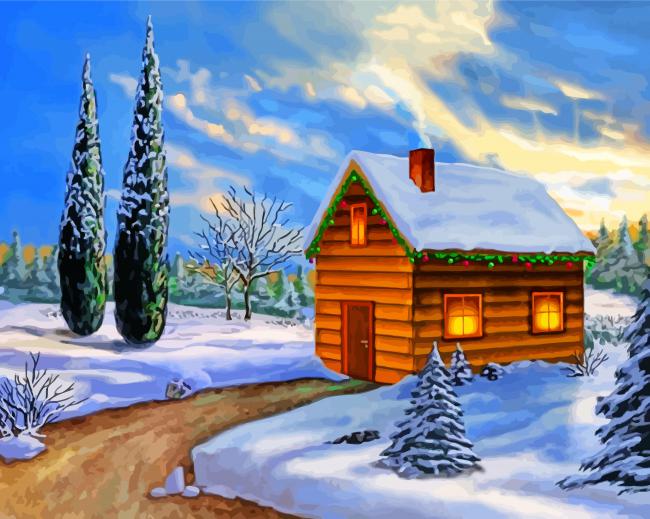 christmas-cabin-paint-by-number