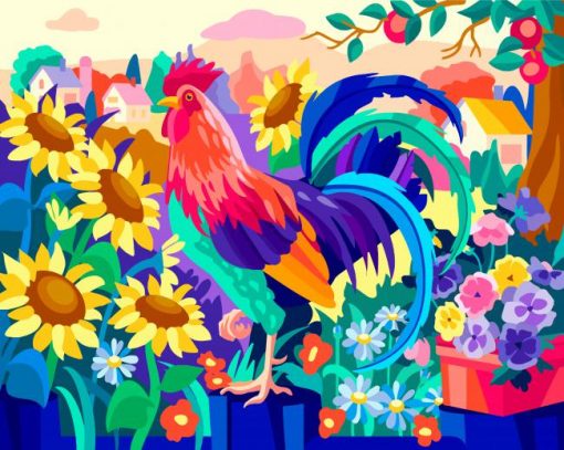 colorful-rooster-paint-by-number
