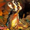 cute-black-footed-ferret-paint-by-numbers
