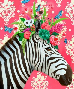 floral-zebra-paint-by-numbers