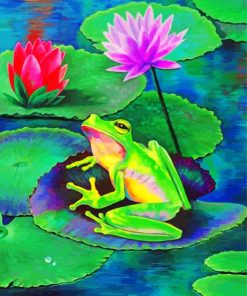 frog-on-lily-pad-paint-by-number
