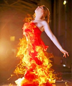 girl-on-fire-dres-paint-by-numbers