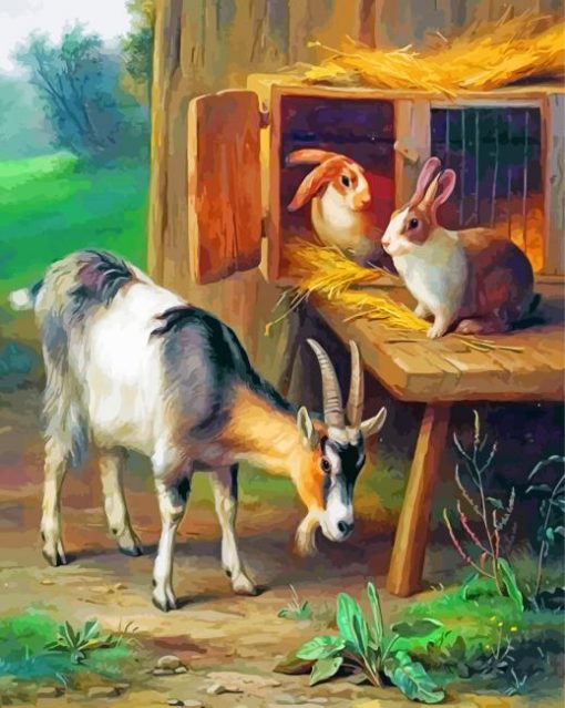 goat-and-rabbit-paint-by-number