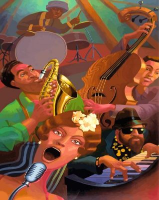 Jazz Musicians - Paint By Number - NumPaint - Paint by numbers