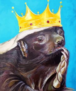 king-honey-badger-paint-by-numbers