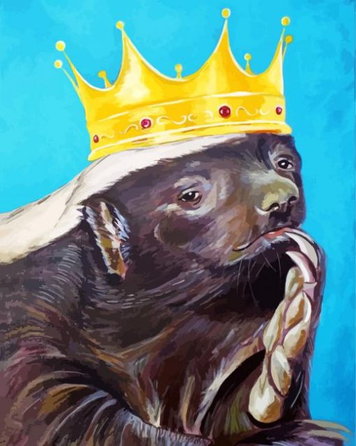 king-honey-badger-paint-by-numbers