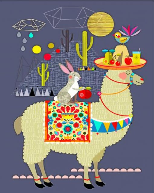 llama-and-rabbit-paint-by-numbers