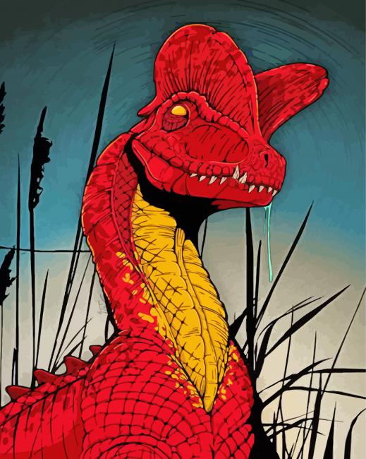 red-dinosaur-paint-by-number