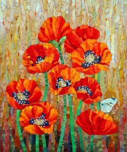 Aesthetic Poppy Flower paint by numbers