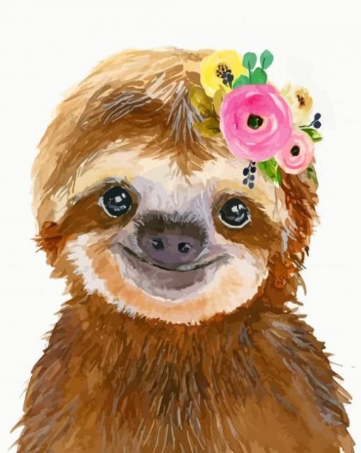 sloth-animal-paint-by-number