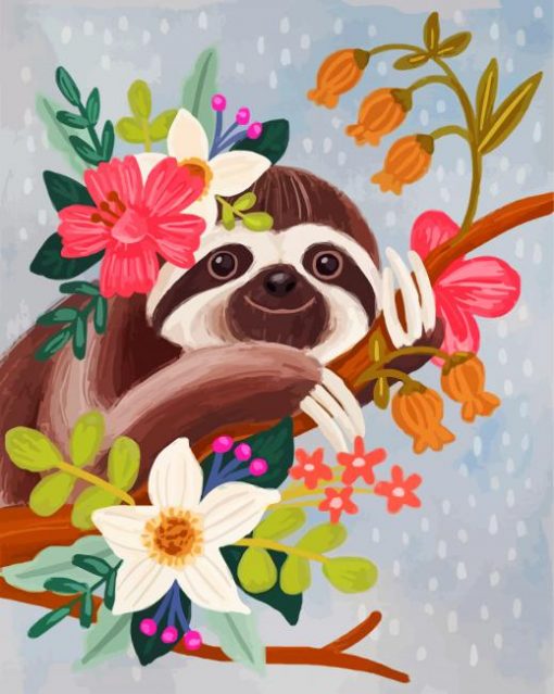 sloth-illustration-paint-by-number
