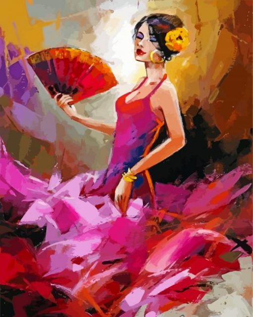 spanish-woman-dancing-paint-by-number