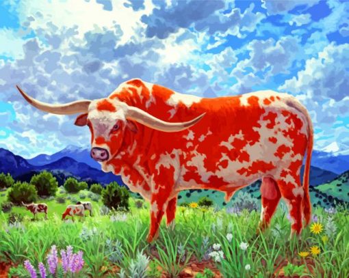 texas-longhorn-paint-by-number
