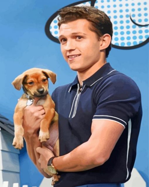 tom-holland-and-a-puppy-paint-by-number