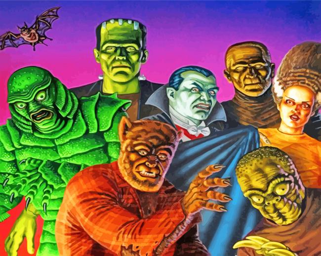 Universal Monsters - Paint By Number - NumPaint - Paint by numbers