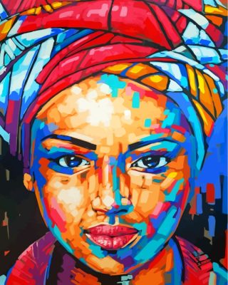 African Lady - Paint By Number - NumPaint - Paint by numbers