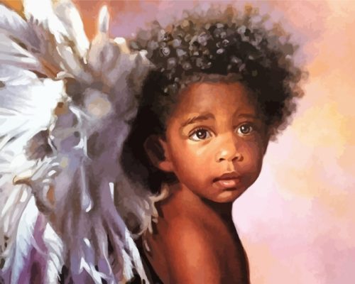 Angel Black Boy paint by numbers