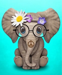 baby-elephant-with-glasses-paint-by-numbers